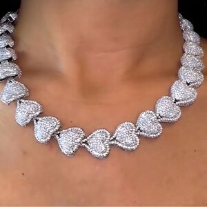 Silver Heart Necklace 16inch